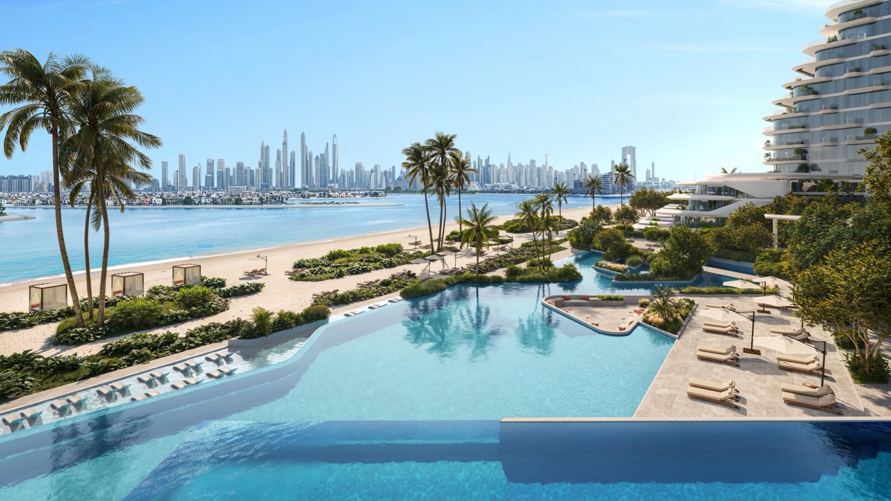 Infinity pools and private beach